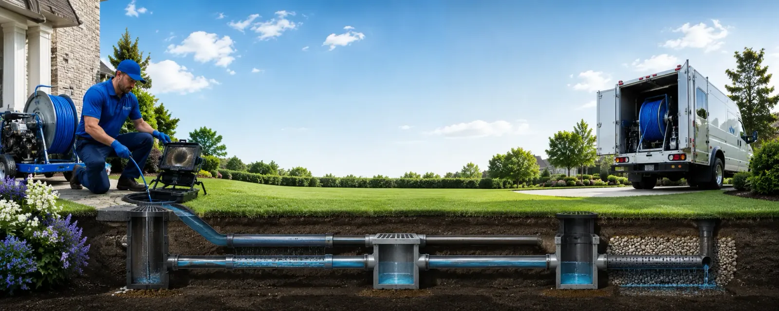 Outdoor drain cleaning information for Old Bethpage, NY